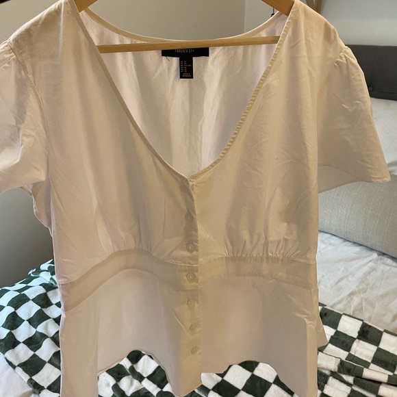 Top en coton blanc 3x Forever21 - Picture 2 of 7